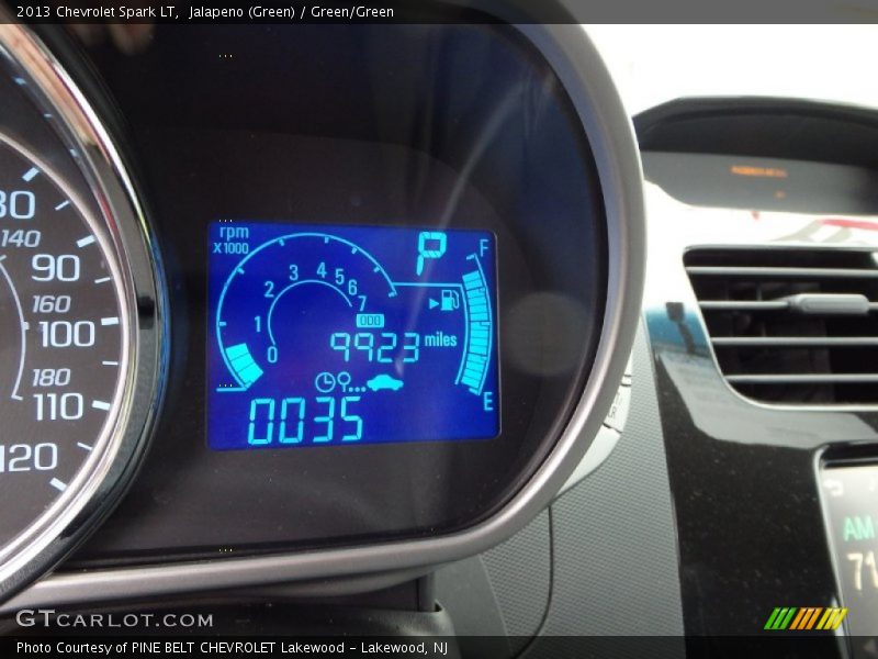 Jalapeno (Green) / Green/Green 2013 Chevrolet Spark LT