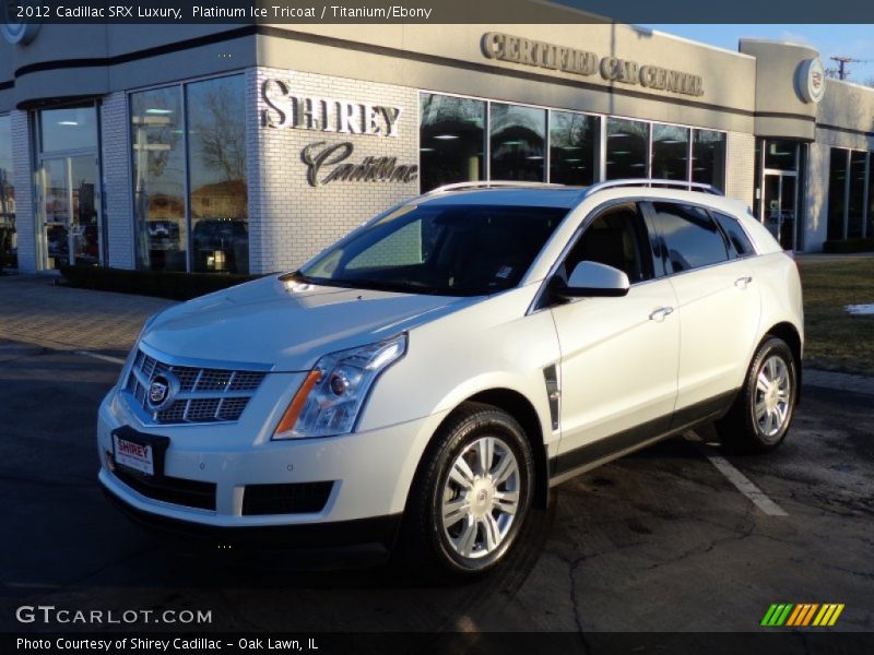 Platinum Ice Tricoat / Titanium/Ebony 2012 Cadillac SRX Luxury