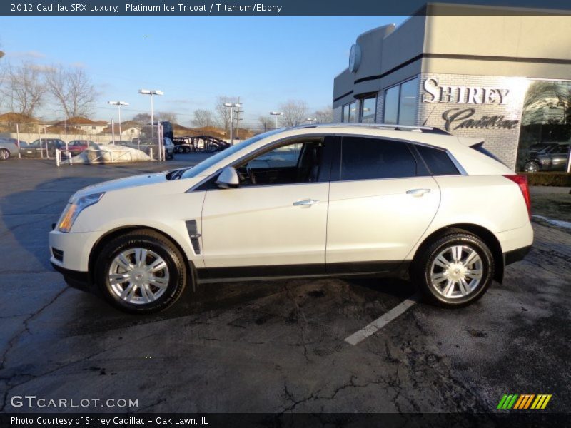 Platinum Ice Tricoat / Titanium/Ebony 2012 Cadillac SRX Luxury