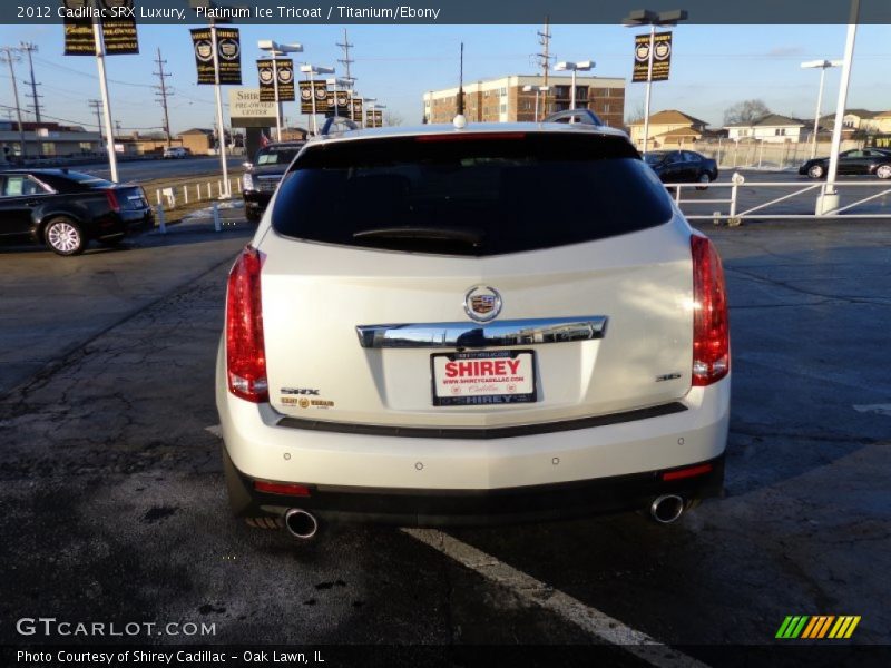 Platinum Ice Tricoat / Titanium/Ebony 2012 Cadillac SRX Luxury