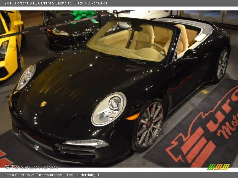 Black / Luxor Beige 2013 Porsche 911 Carrera S Cabriolet