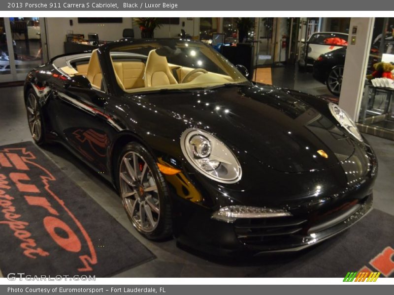 Black / Luxor Beige 2013 Porsche 911 Carrera S Cabriolet