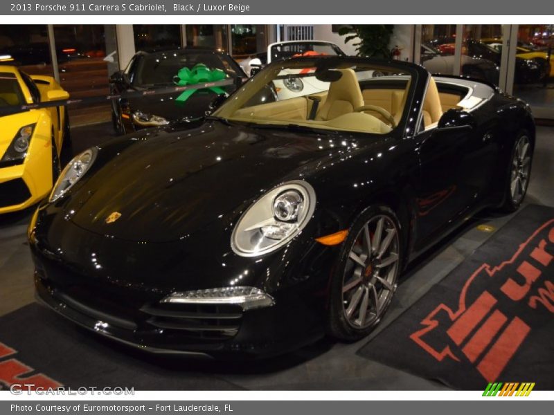 Black / Luxor Beige 2013 Porsche 911 Carrera S Cabriolet