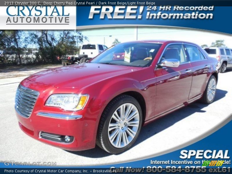 Deep Cherry Red Crystal Pearl / Dark Frost Beige/Light Frost Beige 2013 Chrysler 300 C