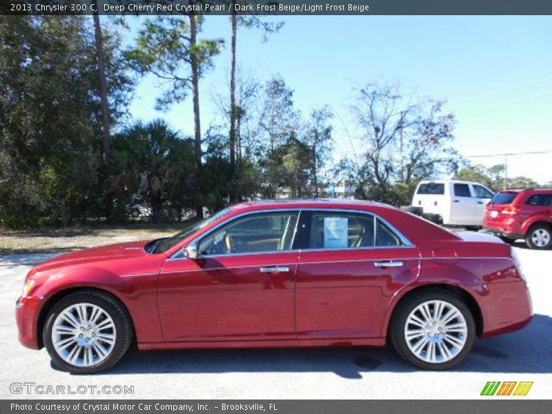 Deep Cherry Red Crystal Pearl / Dark Frost Beige/Light Frost Beige 2013 Chrysler 300 C