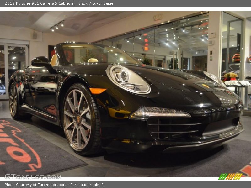 Black / Luxor Beige 2013 Porsche 911 Carrera S Cabriolet