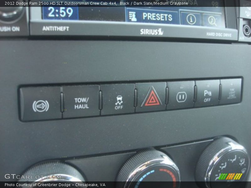 Black / Dark Slate/Medium Graystone 2012 Dodge Ram 2500 HD SLT Outdoorsman Crew Cab 4x4