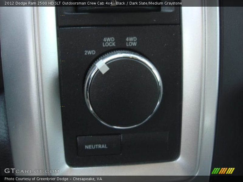 Black / Dark Slate/Medium Graystone 2012 Dodge Ram 2500 HD SLT Outdoorsman Crew Cab 4x4