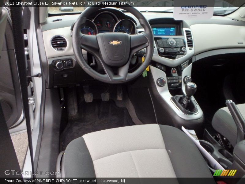 Silver Ice Metallic / Jet Black/Medium Titanium 2011 Chevrolet Cruze LS