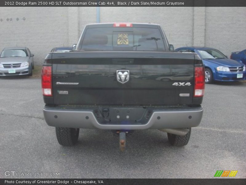Black / Dark Slate/Medium Graystone 2012 Dodge Ram 2500 HD SLT Outdoorsman Crew Cab 4x4