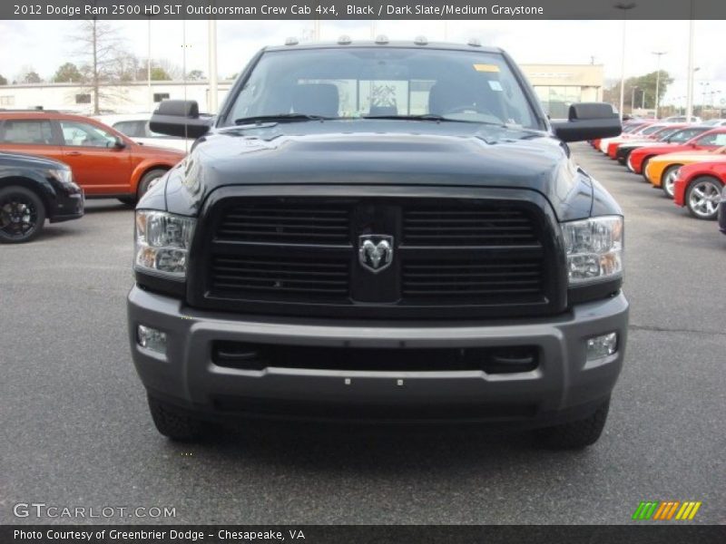 Black / Dark Slate/Medium Graystone 2012 Dodge Ram 2500 HD SLT Outdoorsman Crew Cab 4x4
