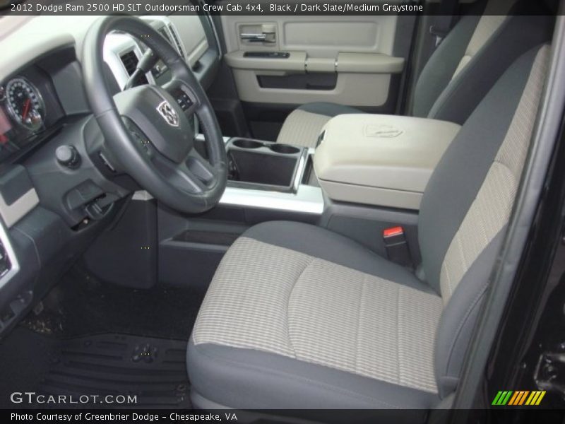 Black / Dark Slate/Medium Graystone 2012 Dodge Ram 2500 HD SLT Outdoorsman Crew Cab 4x4