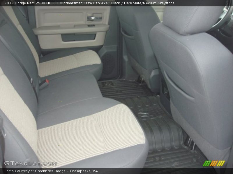 Black / Dark Slate/Medium Graystone 2012 Dodge Ram 2500 HD SLT Outdoorsman Crew Cab 4x4