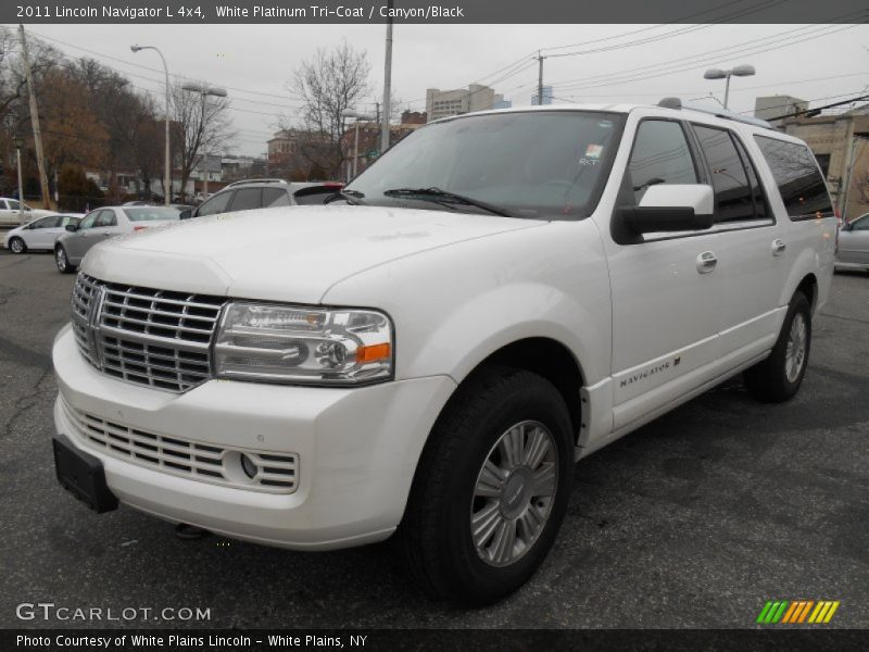 White Platinum Tri-Coat / Canyon/Black 2011 Lincoln Navigator L 4x4