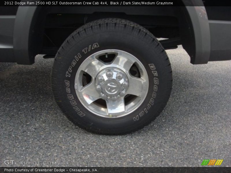 Black / Dark Slate/Medium Graystone 2012 Dodge Ram 2500 HD SLT Outdoorsman Crew Cab 4x4