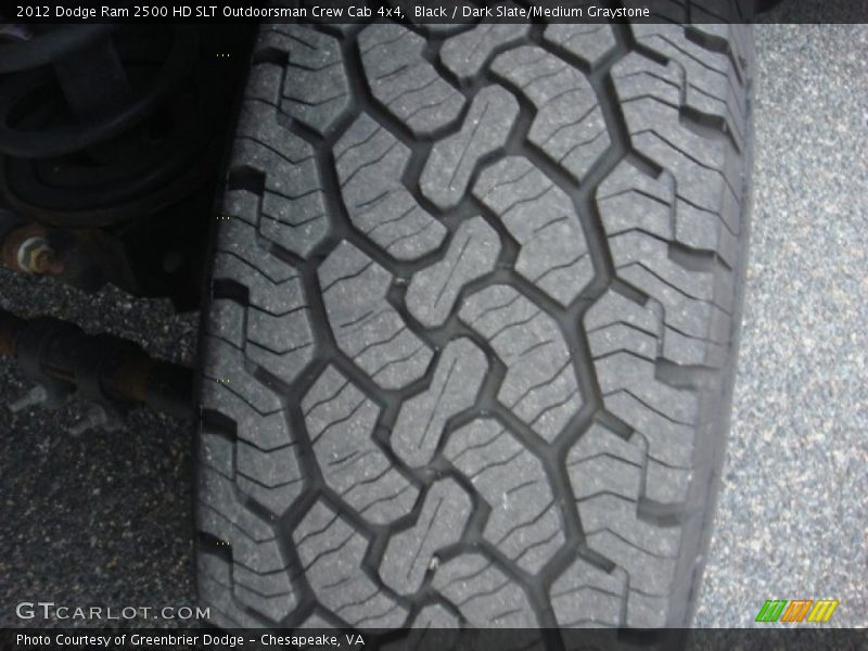Black / Dark Slate/Medium Graystone 2012 Dodge Ram 2500 HD SLT Outdoorsman Crew Cab 4x4
