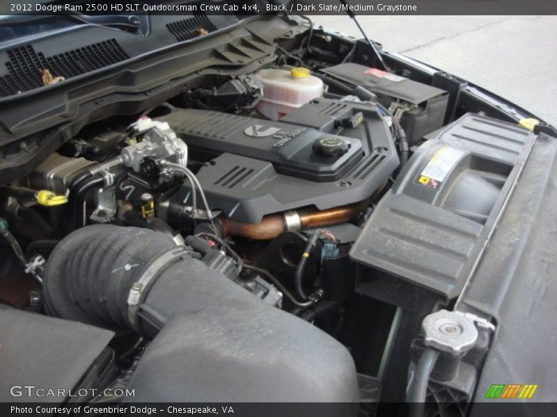 Black / Dark Slate/Medium Graystone 2012 Dodge Ram 2500 HD SLT Outdoorsman Crew Cab 4x4