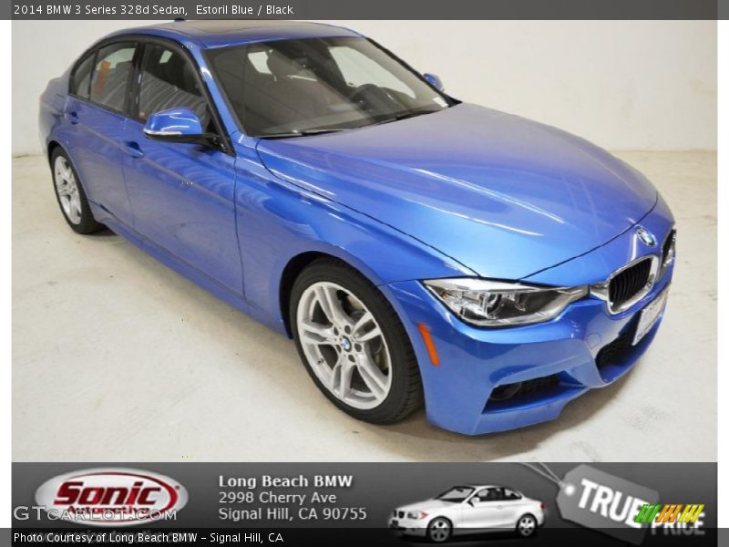 Estoril Blue / Black 2014 BMW 3 Series 328d Sedan