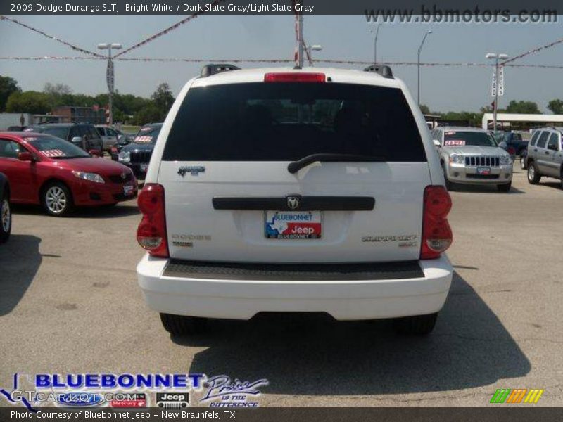 Bright White / Dark Slate Gray/Light Slate Gray 2009 Dodge Durango SLT