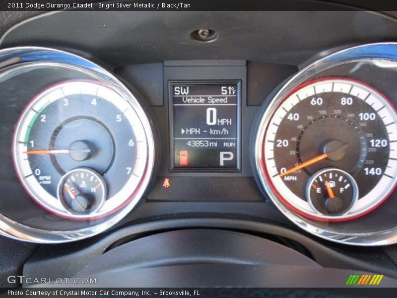 Bright Silver Metallic / Black/Tan 2011 Dodge Durango Citadel