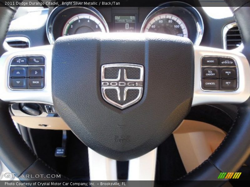 Bright Silver Metallic / Black/Tan 2011 Dodge Durango Citadel