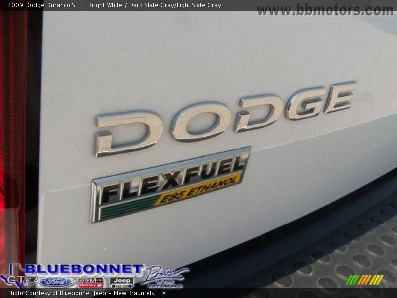 Bright White / Dark Slate Gray/Light Slate Gray 2009 Dodge Durango SLT