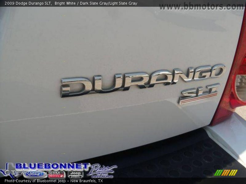 Bright White / Dark Slate Gray/Light Slate Gray 2009 Dodge Durango SLT