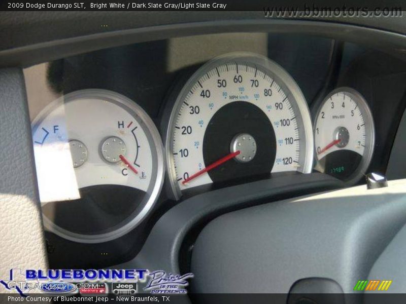 Bright White / Dark Slate Gray/Light Slate Gray 2009 Dodge Durango SLT