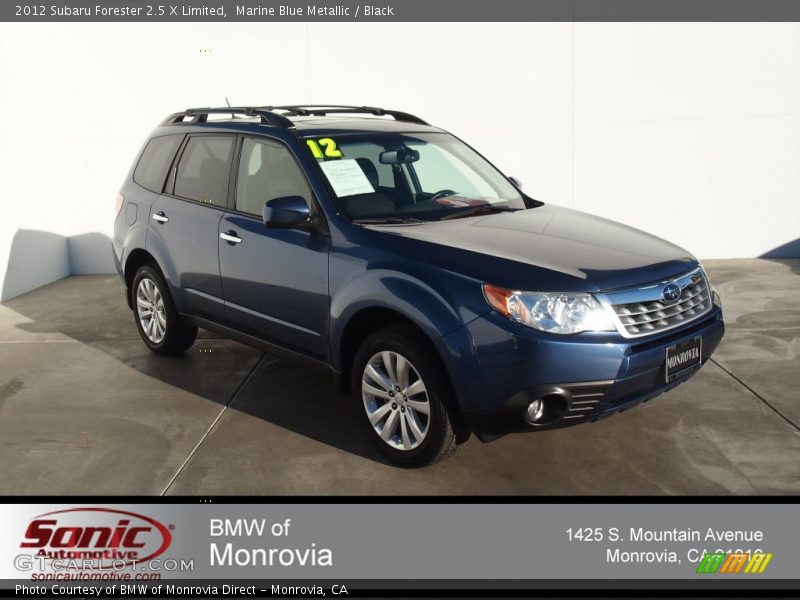Marine Blue Metallic / Black 2012 Subaru Forester 2.5 X Limited