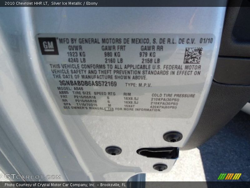 Silver Ice Metallic / Ebony 2010 Chevrolet HHR LT