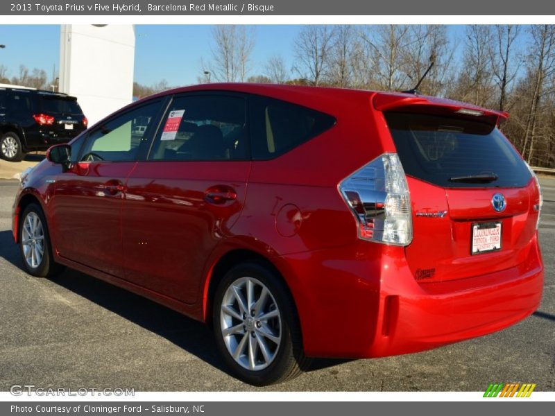 Barcelona Red Metallic / Bisque 2013 Toyota Prius v Five Hybrid