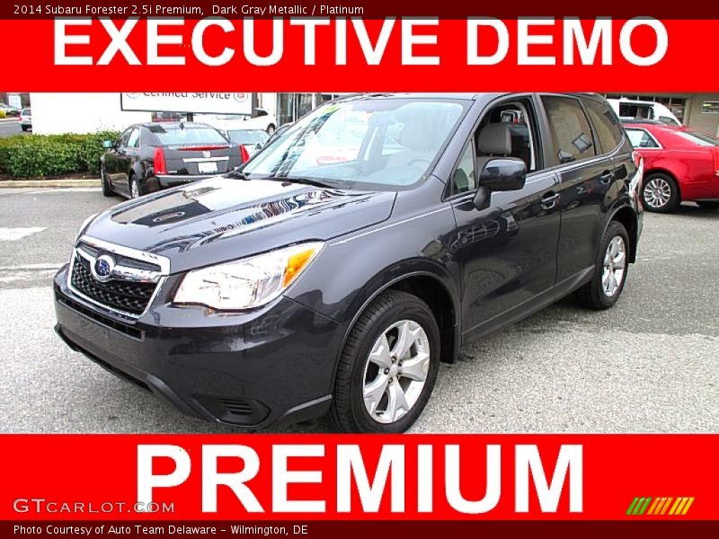 Dark Gray Metallic / Platinum 2014 Subaru Forester 2.5i Premium