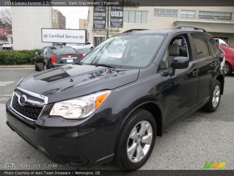 Dark Gray Metallic / Platinum 2014 Subaru Forester 2.5i Premium