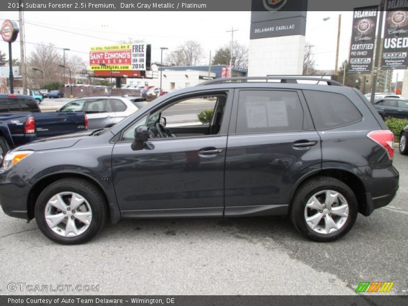 Dark Gray Metallic / Platinum 2014 Subaru Forester 2.5i Premium
