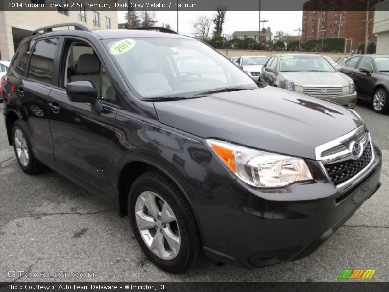 Dark Gray Metallic / Platinum 2014 Subaru Forester 2.5i Premium