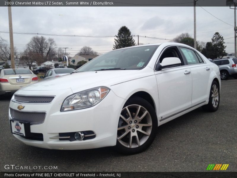 Summit White / Ebony/Brick 2009 Chevrolet Malibu LTZ Sedan