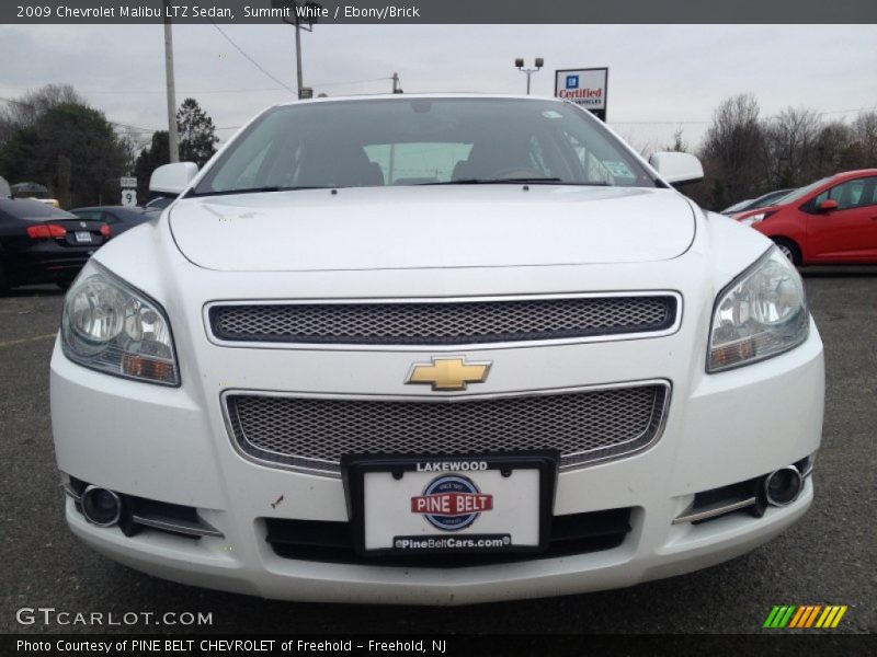 Summit White / Ebony/Brick 2009 Chevrolet Malibu LTZ Sedan
