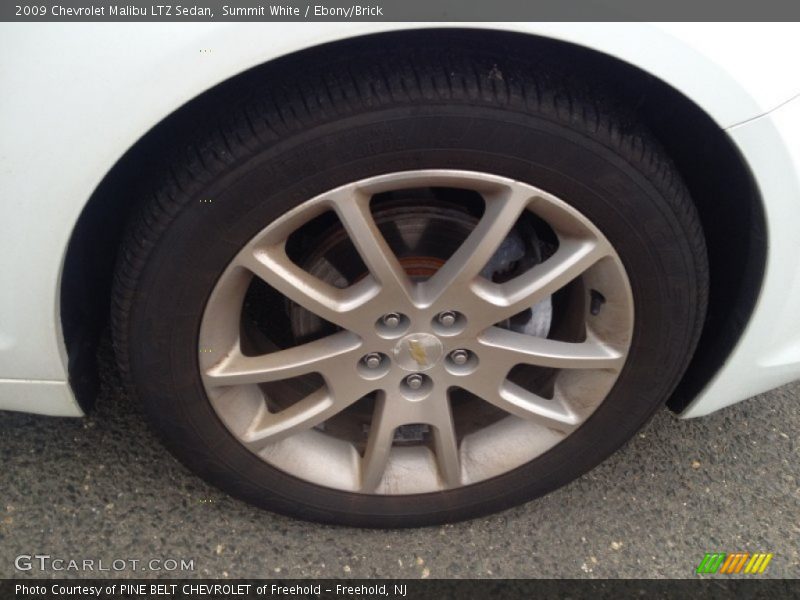 Summit White / Ebony/Brick 2009 Chevrolet Malibu LTZ Sedan