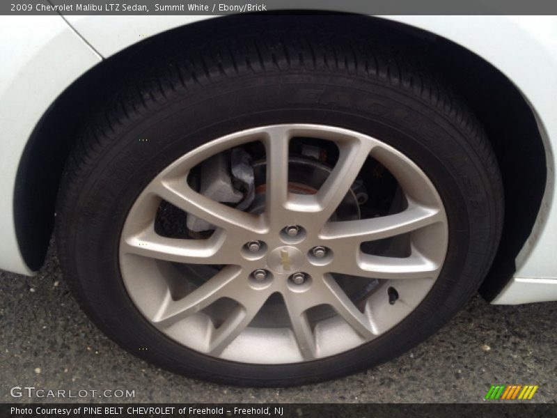 Summit White / Ebony/Brick 2009 Chevrolet Malibu LTZ Sedan