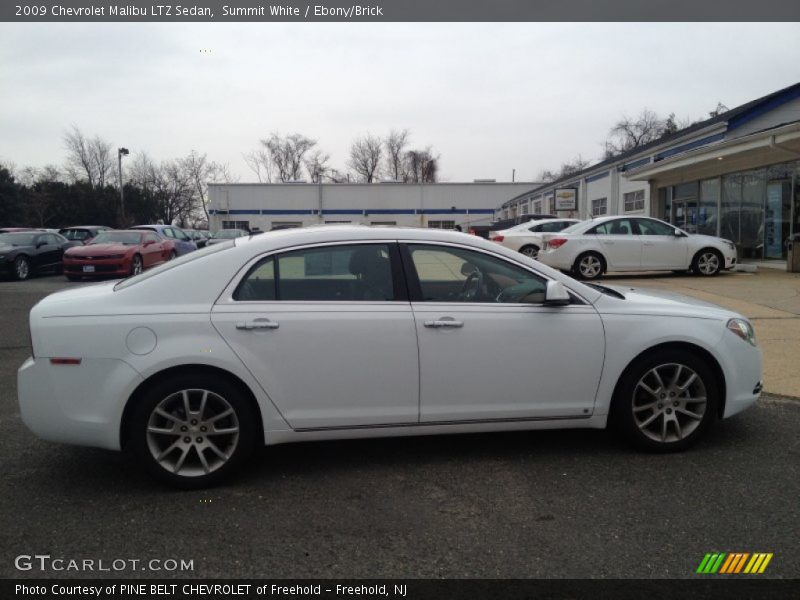 Summit White / Ebony/Brick 2009 Chevrolet Malibu LTZ Sedan
