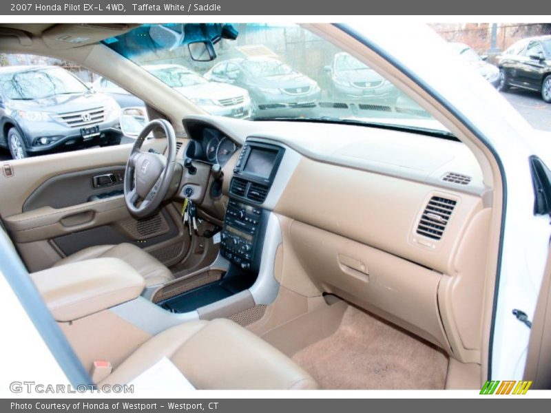 Taffeta White / Saddle 2007 Honda Pilot EX-L 4WD