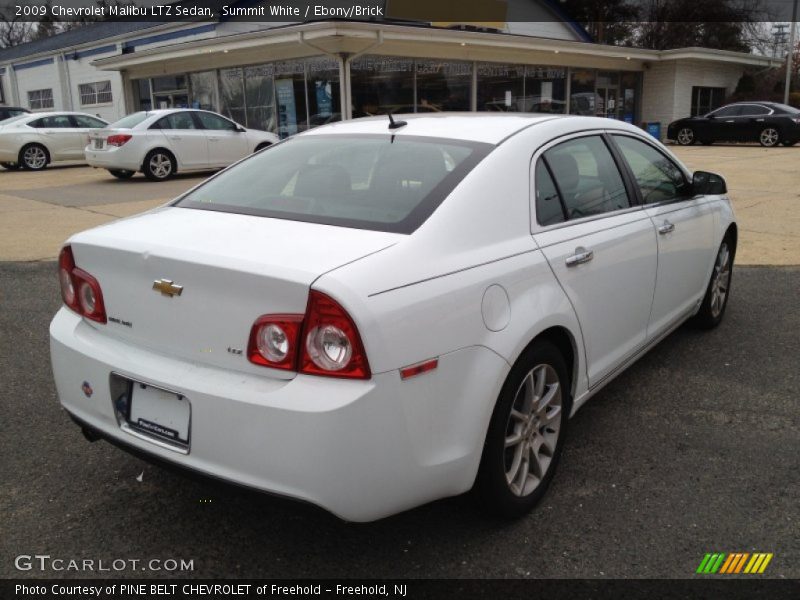 Summit White / Ebony/Brick 2009 Chevrolet Malibu LTZ Sedan