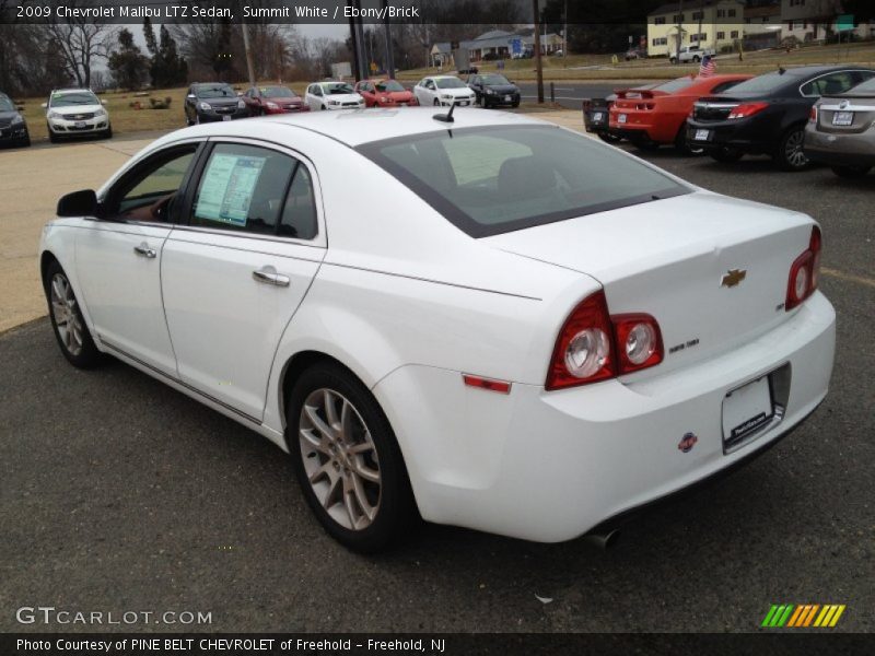 Summit White / Ebony/Brick 2009 Chevrolet Malibu LTZ Sedan