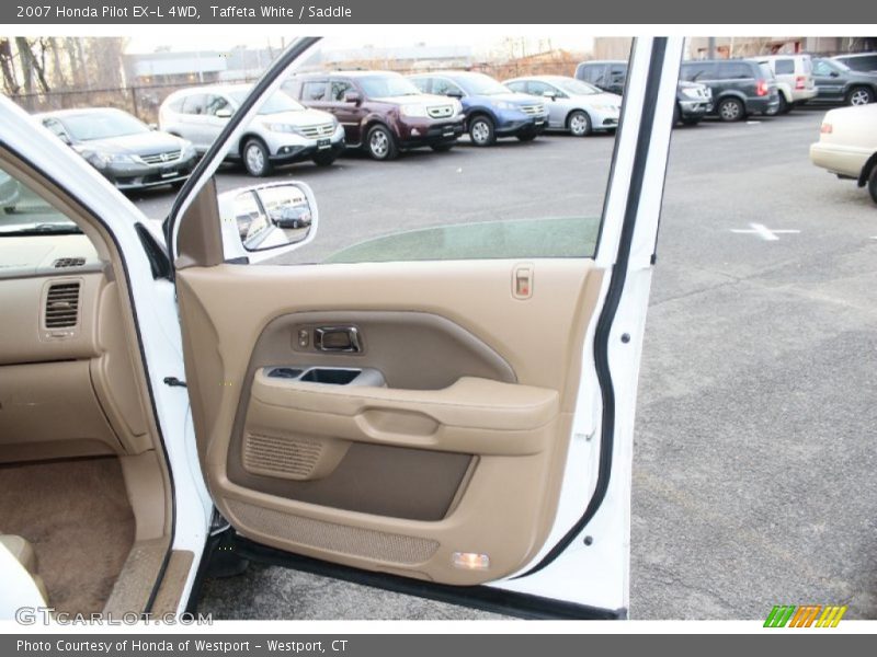 Taffeta White / Saddle 2007 Honda Pilot EX-L 4WD