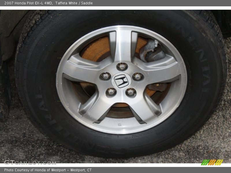 Taffeta White / Saddle 2007 Honda Pilot EX-L 4WD