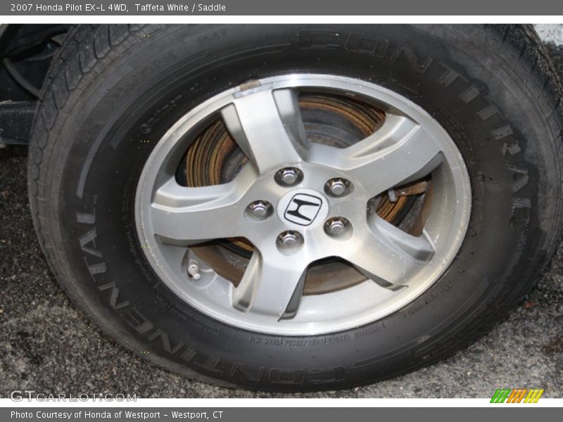 Taffeta White / Saddle 2007 Honda Pilot EX-L 4WD