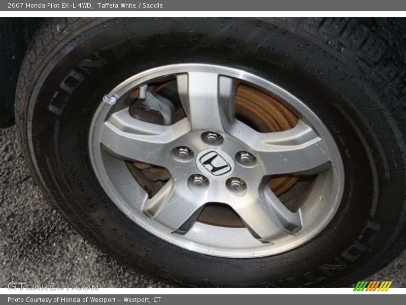 Taffeta White / Saddle 2007 Honda Pilot EX-L 4WD