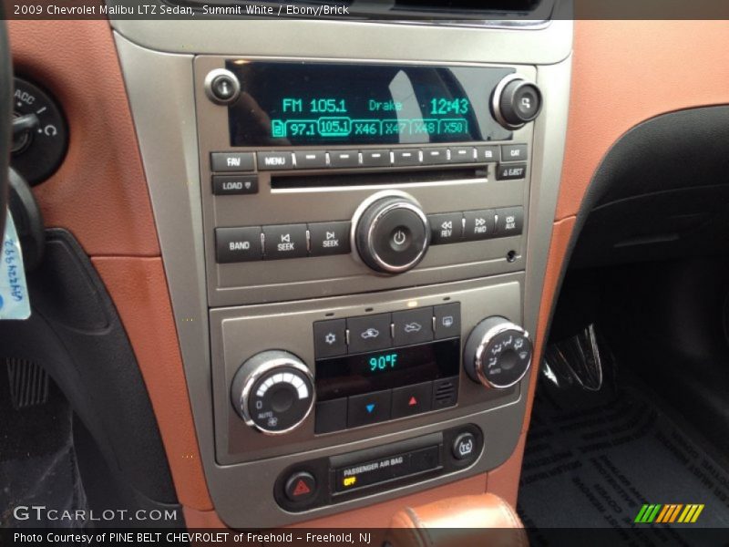 Summit White / Ebony/Brick 2009 Chevrolet Malibu LTZ Sedan