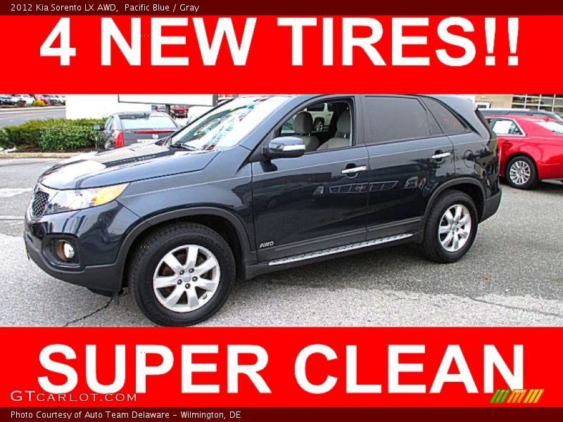 Pacific Blue / Gray 2012 Kia Sorento LX AWD