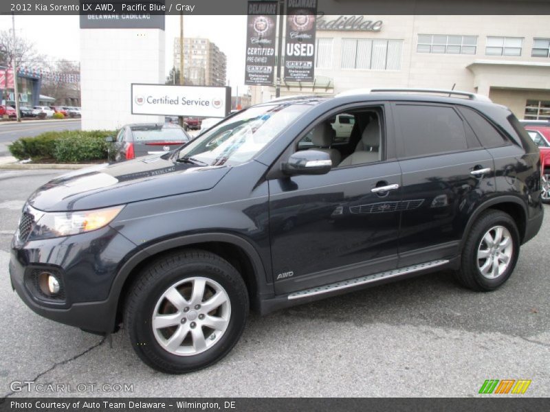 Pacific Blue / Gray 2012 Kia Sorento LX AWD